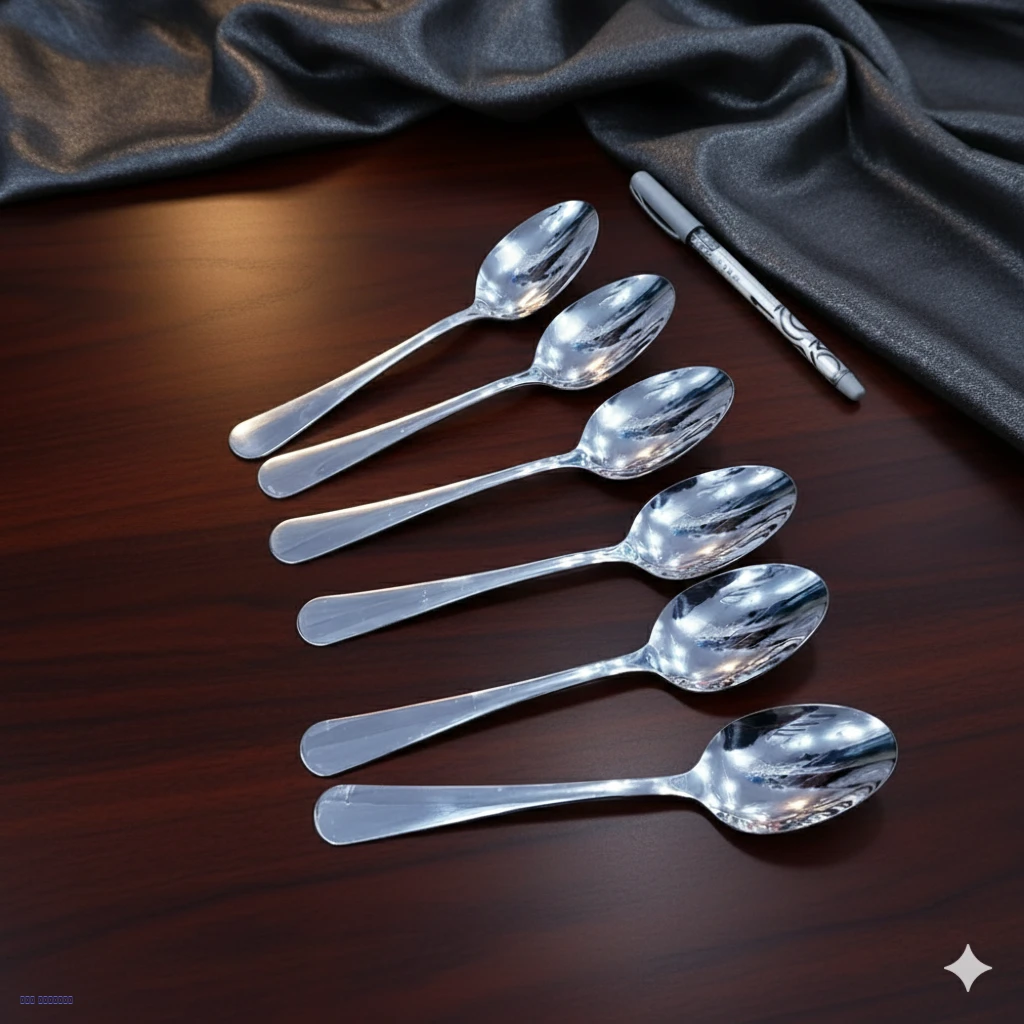 6 ملاعق طعام ستيل جافي – ساده