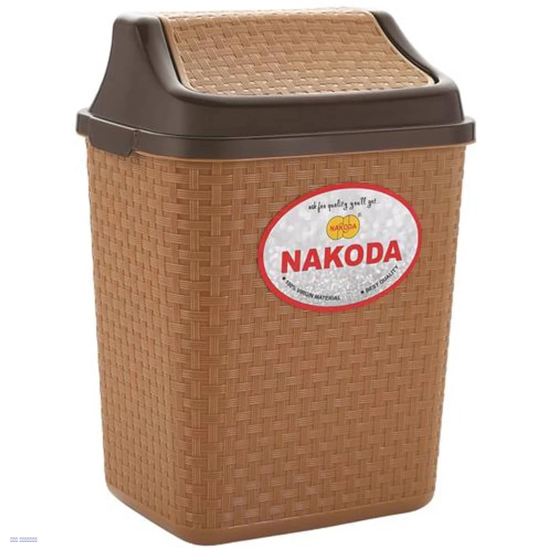 سلة قمامة NAKODA بغطاء دفع