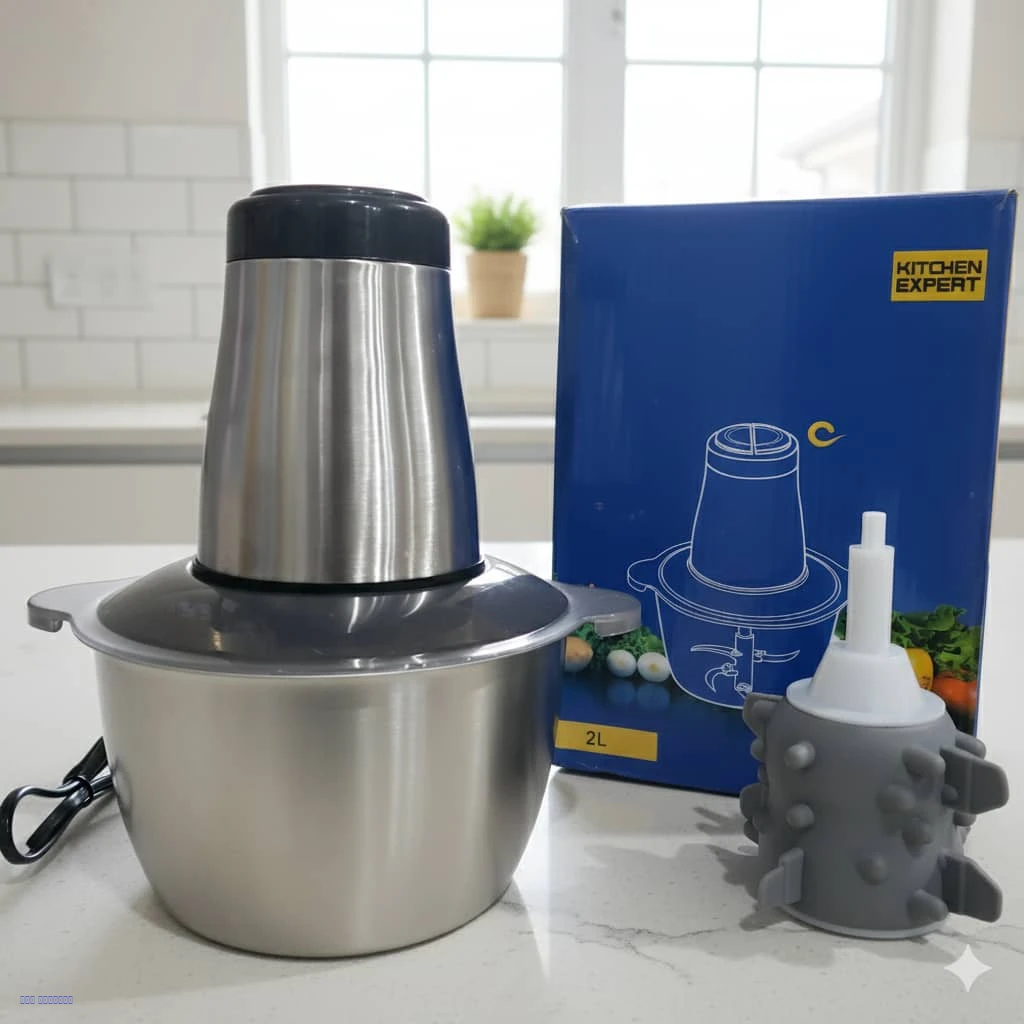 فرّامة اللحم والخضار مع مقشرة الثوم – سعة 2 لتر