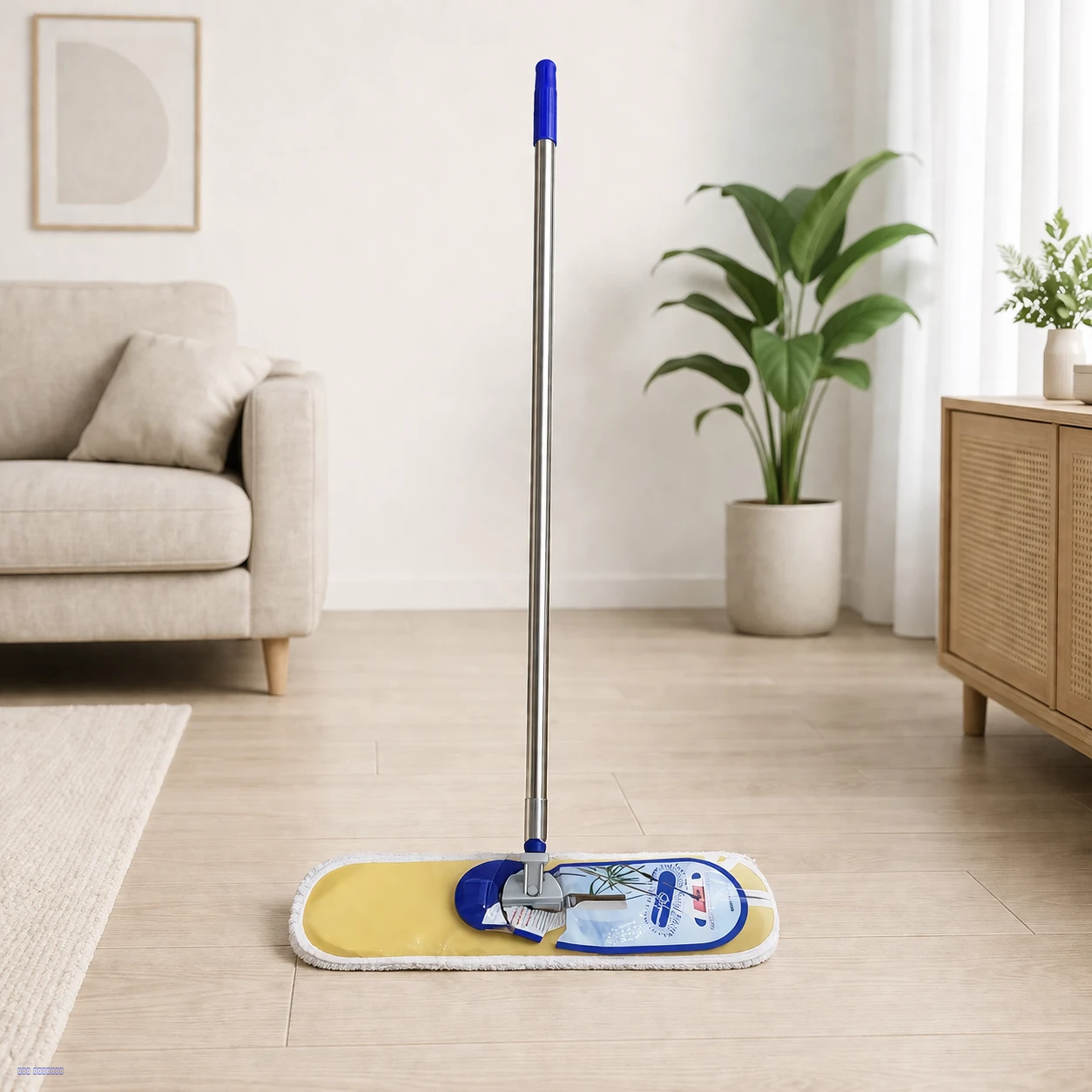 ممسحة أرضيات مايكروفايبر – رأس دوار (Flat Mop)